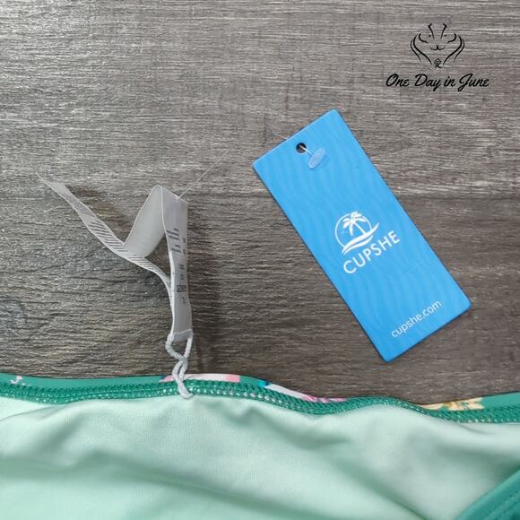 Cupshe Floral Tummy Control Bikini Bottom Size XL - Picture 2 of 5